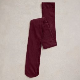 White Stuff Patty Plain Organic Tights - Dark Plum