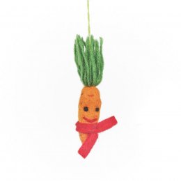 Felt Winter Veggies Hanging Tree Decorations - Set of 3
