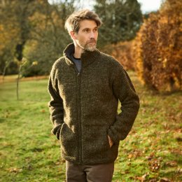 Donegal Zip Jacket - Moss