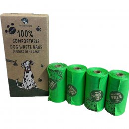 Eco Green Living Compostable Dog Waste Bags - 60 Bags