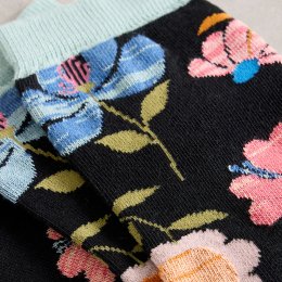 White Stuff Womens Floral Organic Ankle Socks