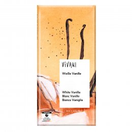 Vivani Organic White Chocolate with Bourbon Vanilla - 80g