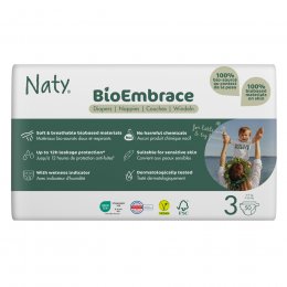 Naty BioEmbrace Disposable Nappies Size 3 Economy Pack - Midi - Pack of 50