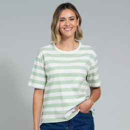 Kite Oxbridge Jersey T-Shirt Soft Sage Stripe