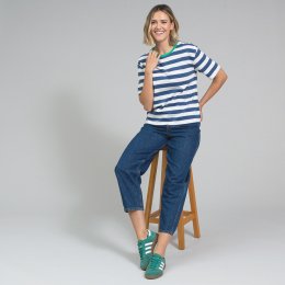 Kite Oxbridge Jersey T-Shirt Navy Stripe