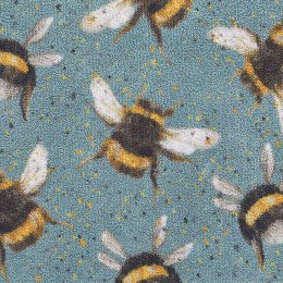 Bee Charity Doormat - Blue - 50 x 75cm