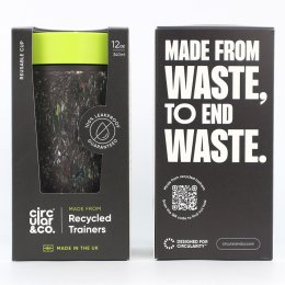 Circular & Co Recycled Trainer Reusable Coffee Cup - Lime Green - 12oz