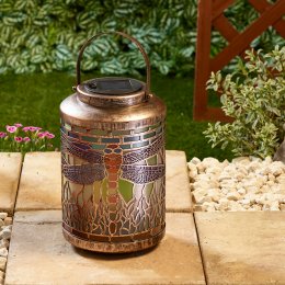 Solar Powered Tiffany Dragonfly Lantern
