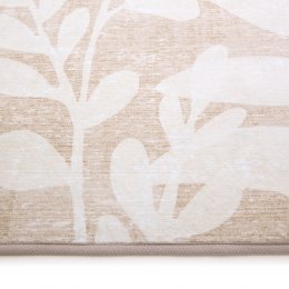 Eco-Washable Natural Eden Leaves Runner - 75 x 220cm