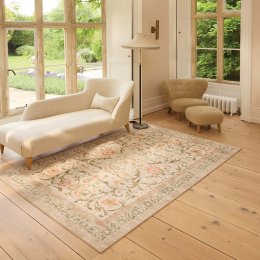Eco-Washable Country Paisley Natural Rug - 160 x 230cm