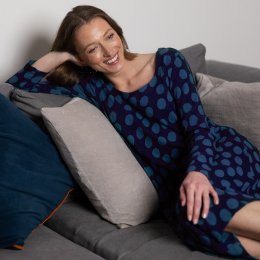 Nomads Textured Jersey Dress - Navy