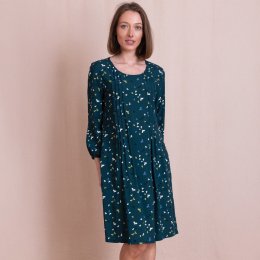 Nomads EcoVero Pintuck Dress - Teal