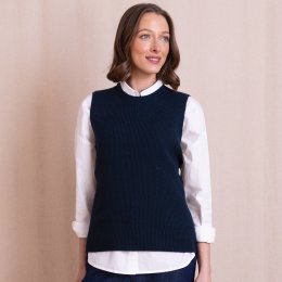 Nomads Organic Knitted Vest - Navy