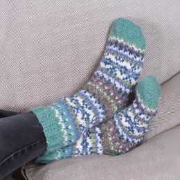 Iona Sofa Socks - Aqua