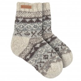 Classic Fairisle Sofa Socks - Natural