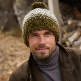 Mens Loch Ness Beanie - Moss