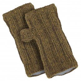 Mens Shetland Wristwarmer - Moss