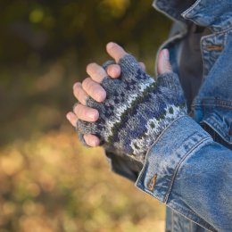 Westport Fingerless Gloves - Blue