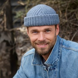 Merino Fisherman Beanie - Dusty Blue