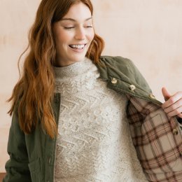 Lily & Me Scarlett Reversible Quilted Jacket - Dark Olive