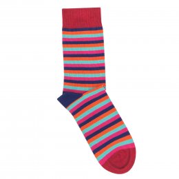 Doris & Dude Orange Stripe Bamboo Socks - UK 7-11