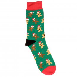 Doris & Dude Green Gingerbread Bamboo Socks - UK 7-11