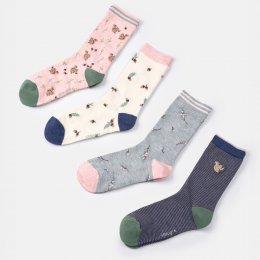 Thought Woodland Squirrel Organic Cotton Socks Gift Box - UK 4-7 - 4 Pairs