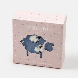 Thought Fluffy Grazing Sheep Bamboo Socks Gift Box - Blue - UK 4-7