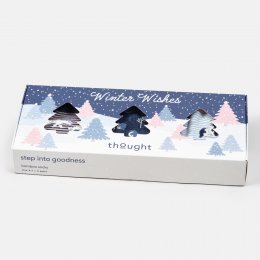 Thought Wild Winter Animals Bamboo Socks Gift Box - UK 4-7 - 3 Pairs