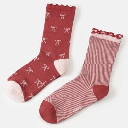 Thought Ribbon Stripe Bamboo Socks in Hangable Cracker Gift Box - UK 4-7 - 2 Pairs