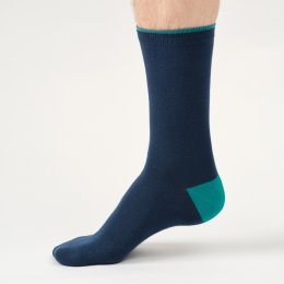 Thought Modal Tipped Crew Socks - Navy - UK 7-11