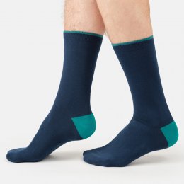 Thought Modal Tipped Crew Socks - Navy - UK 7-11