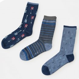 Thought Music Rock & Stroll Bamboo Socks Gift Box - UK 7-11 - 3 Pairs