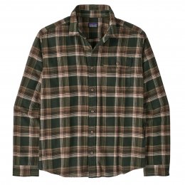 Patagonia Mens Long-Sleeved Lightweight Fjord Flannel Shirt - Treeline Green