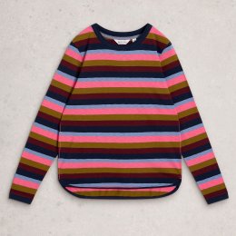 White Stuff Clara Stripe Long Sleeve Tee - Pink