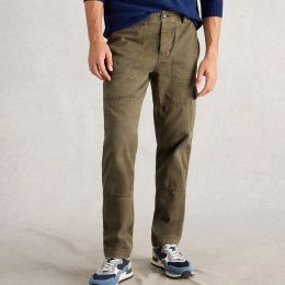 White Stuff Kemble Organic Cargo Trousers - Khaki Green