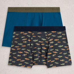 White Stuff Hove Organic Boxers - Black - 2 Pairs
