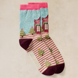 White Stuff Santa Shop Organic Socks in a Cracker - Blue
