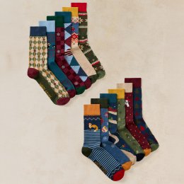 White Stuff 12 Days of Christmas Organic Sock Advent - Navy
