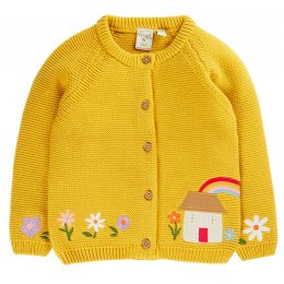 Frugi Colby Bumblebee Cardigan - Yellow