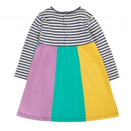 Frugi Amelia Rainbow Dress - Navy Stripe