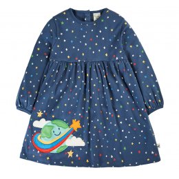 Frugi Dolcie Earth & Stars Dress - Navy