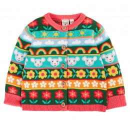 Frugi Robyn Mouse Fairisle Cardigan