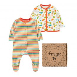 Frugi Scrumptious Babygrow & Jacket Gift Set