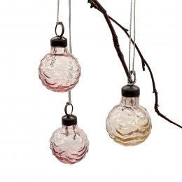 Recycled Glass Baubles - Set of 15