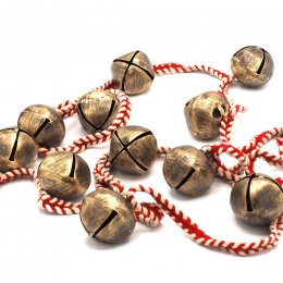 Antique Gold Iron Bell Garland