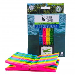 Greener Cleaner 20 Trio Grip Sprung Clothes Pegs