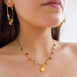 Lotus Feet Lariat Necklace