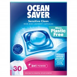 OceanSaver Plastic Free Non Bio Laundry Capsules - Sensitive - 30 Capsules