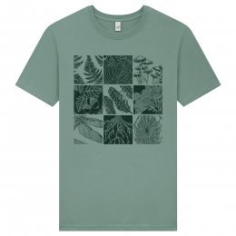Frank & Faith Nature Grid T-Shirt - Slate Green